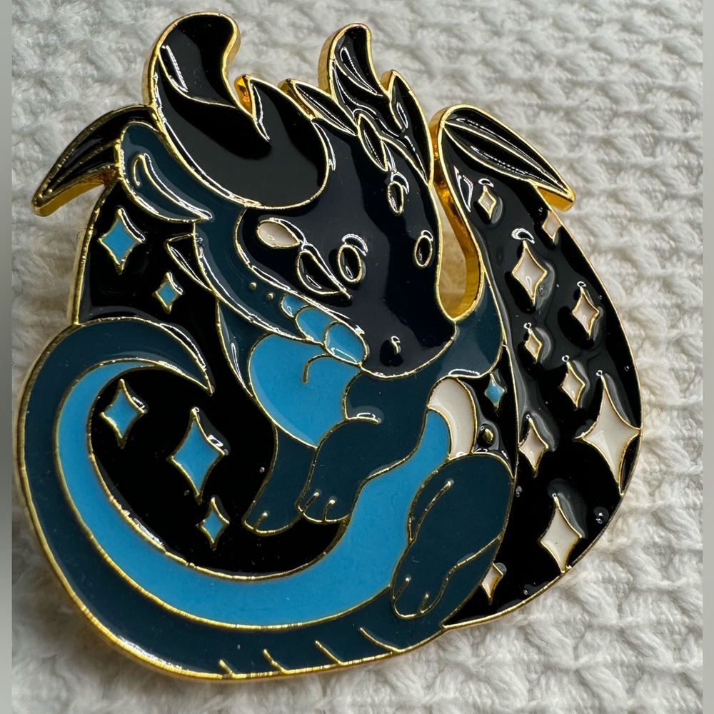 3/$15 Whimsical Dragon Enamel Pin Brooch - Picture 5 of 6